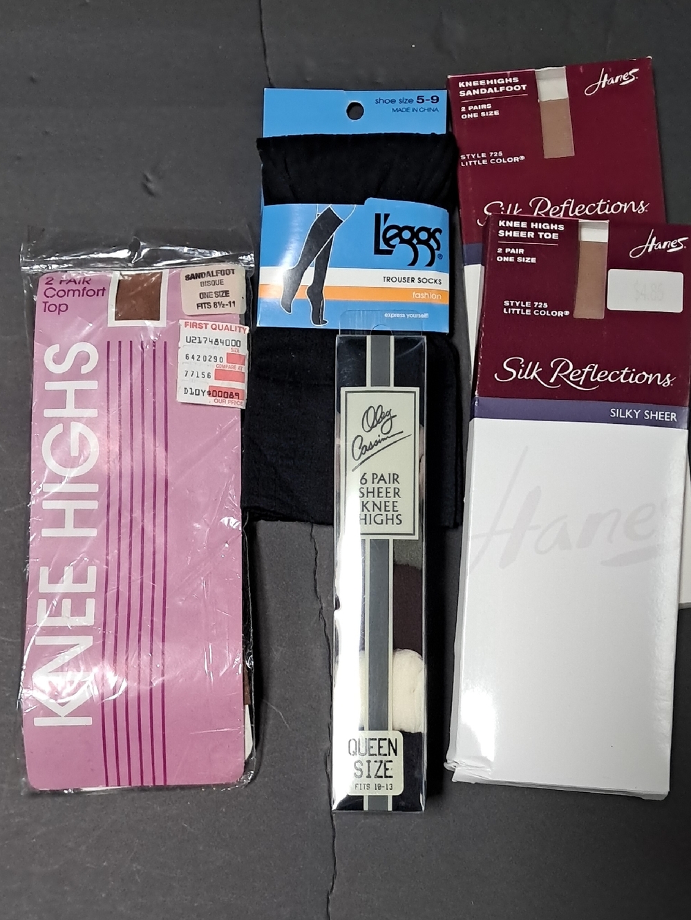 Knee High Nylon Trouser Socks Pantyhose L'eggs Hanes Sandlefoot Store Brand